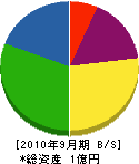 岡田電業 貸借対照表 2010年9月期