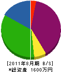 斎藤総業 貸借対照表 2011年8月期