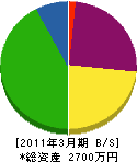 黒沢電気 貸借対照表 2011年3月期