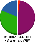 オサムラ建装 貸借対照表 2010年12月期