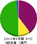 金田建設 貸借対照表 2012年8月期