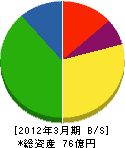 広島綜合警備保障 貸借対照表 2012年3月期