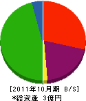 宮地組 貸借対照表 2011年10月期