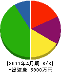 田嶋建設 貸借対照表 2011年4月期