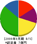 伸興サンライズ 貸借対照表 2008年8月期