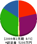 長谷川鉄工 貸借対照表 2009年2月期