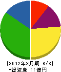岡田電機 貸借対照表 2012年3月期