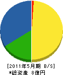 横山建設 貸借対照表 2011年5月期