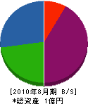 大沢建設 貸借対照表 2010年8月期