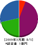 大阪ウイントン 貸借対照表 2009年3月期