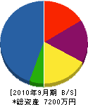 東邦電気工事 貸借対照表 2010年9月期