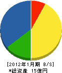 藤井電気工事 貸借対照表 2012年1月期
