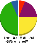 地田 貸借対照表 2012年12月期