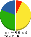 坂田工業 貸借対照表 2011年9月期
