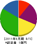 橋本嘉太郎商店 貸借対照表 2011年6月期