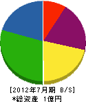 宮田電気工業 貸借対照表 2012年7月期