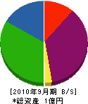 倉西鉄工所 貸借対照表 2010年9月期