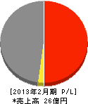 日本装芸 損益計算書 2013年2月期