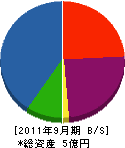 ミヤチ 貸借対照表 2011年9月期