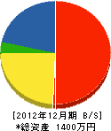 大塚工務店 貸借対照表 2012年12月期