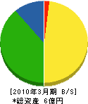 阪南設備工業 貸借対照表 2010年3月期