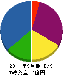 長崎地研 貸借対照表 2011年9月期
