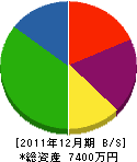 中嶋工務店 貸借対照表 2011年12月期