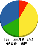 西沢土木工業 貸借対照表 2011年5月期