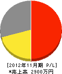 川田空調家電 損益計算書 2012年11月期