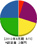 田中工務所 貸借対照表 2012年4月期
