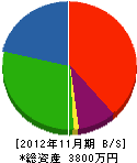 坂東工業 貸借対照表 2012年11月期