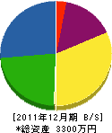 岡山電気商会 貸借対照表 2011年12月期 岡山電気商会 貸借対照表 2011年12月期