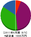 鹿島土木 貸借対照表 2011年6月期