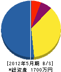 讃岐通信工業 貸借対照表 2012年5月期