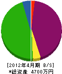 中野硝子 貸借対照表 2012年4月期