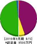 萩原建設 貸借対照表 2010年9月期