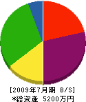 田畑鉄工 貸借対照表 2009年7月期