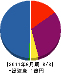横瀬建設 貸借対照表 2011年6月期