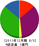 辻元塗装工業 貸借対照表 2011年12月期