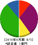 田辺工務店 貸借対照表 2010年8月期