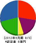 小島鉄工 貸借対照表 2012年9月期