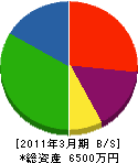 南幌工業 貸借対照表 2011年3月期