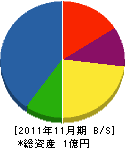 山中総合設備 貸借対照表 2011年11月期