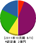 丸藤建設 貸借対照表 2011年10月期