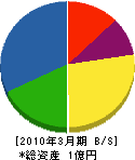 日本ブライト 貸借対照表 2010年3月期
