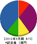 近江花勝造園 貸借対照表 2012年9月期