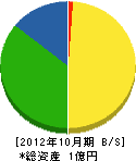 上田土木 貸借対照表 2012年10月期