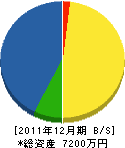 亀井儀商店 貸借対照表 2011年12月期