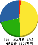 勝田工業 貸借対照表 2011年2月期
