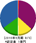 中山産業 貸借対照表 2010年9月期